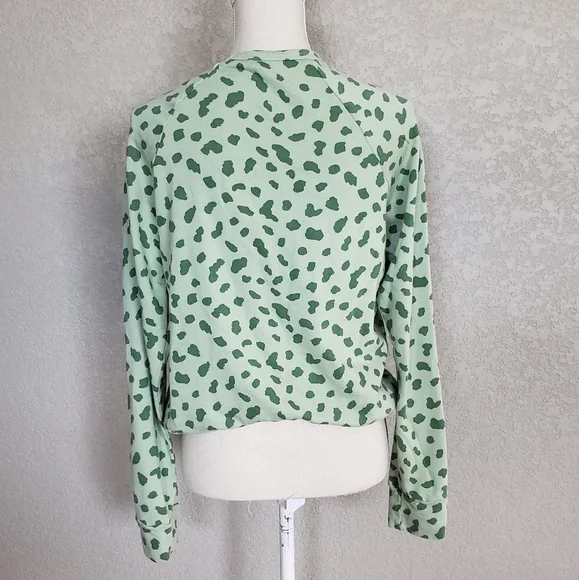 Sundry green leopard print size Small sweatshirt - Picture 4 of 6